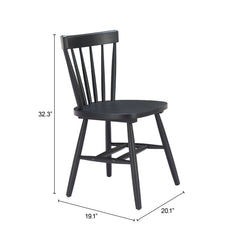 Tyce Black Dining Chair (Set of 2) - Ornate Home