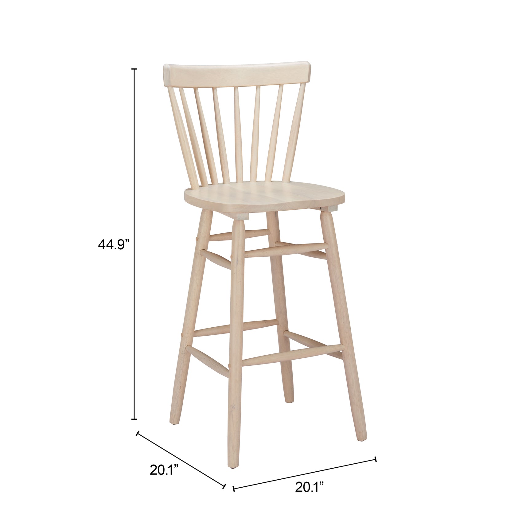 Tyce Natural Barstool (Set of 2) - Ornate Home