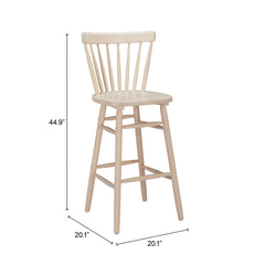 Tyce Natural Barstool (Set of 2) - Ornate Home