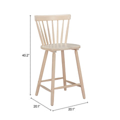 Tyce Natural Counter Stool (Set of 2) - Ornate Home