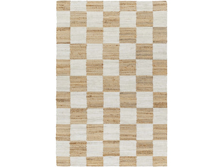 Tyhir Checkered Jute Rug - Ornate Home