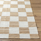 Tyhir Checkered Jute Rug - Ornate Home
