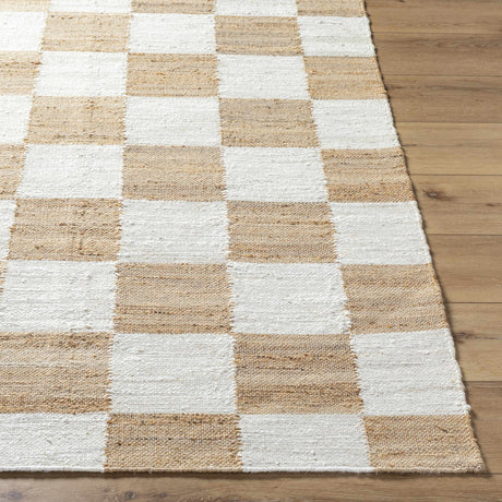 Tyhir Checkered Jute Rug - Ornate Home