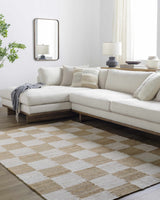 Tyhir Checkered Jute Rug - Ornate Home