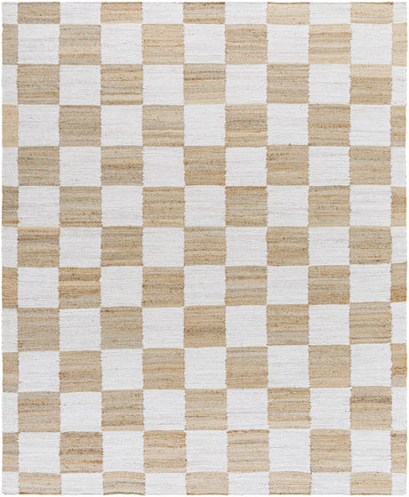 Tyhir Checkered Jute Rug - Ornate Home