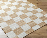 Tyhir Checkered Jute Rug - Ornate Home