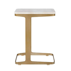 Tylan Brass/White Marble Accent Table - Ornate Home