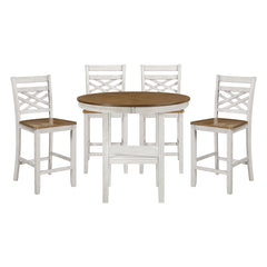 Tyler Beige 5-Piece Pack Counter Height Set - Ornate Home