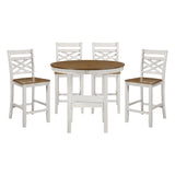 Tyler Beige 5-Piece Pack Counter Height Set - Ornate Home