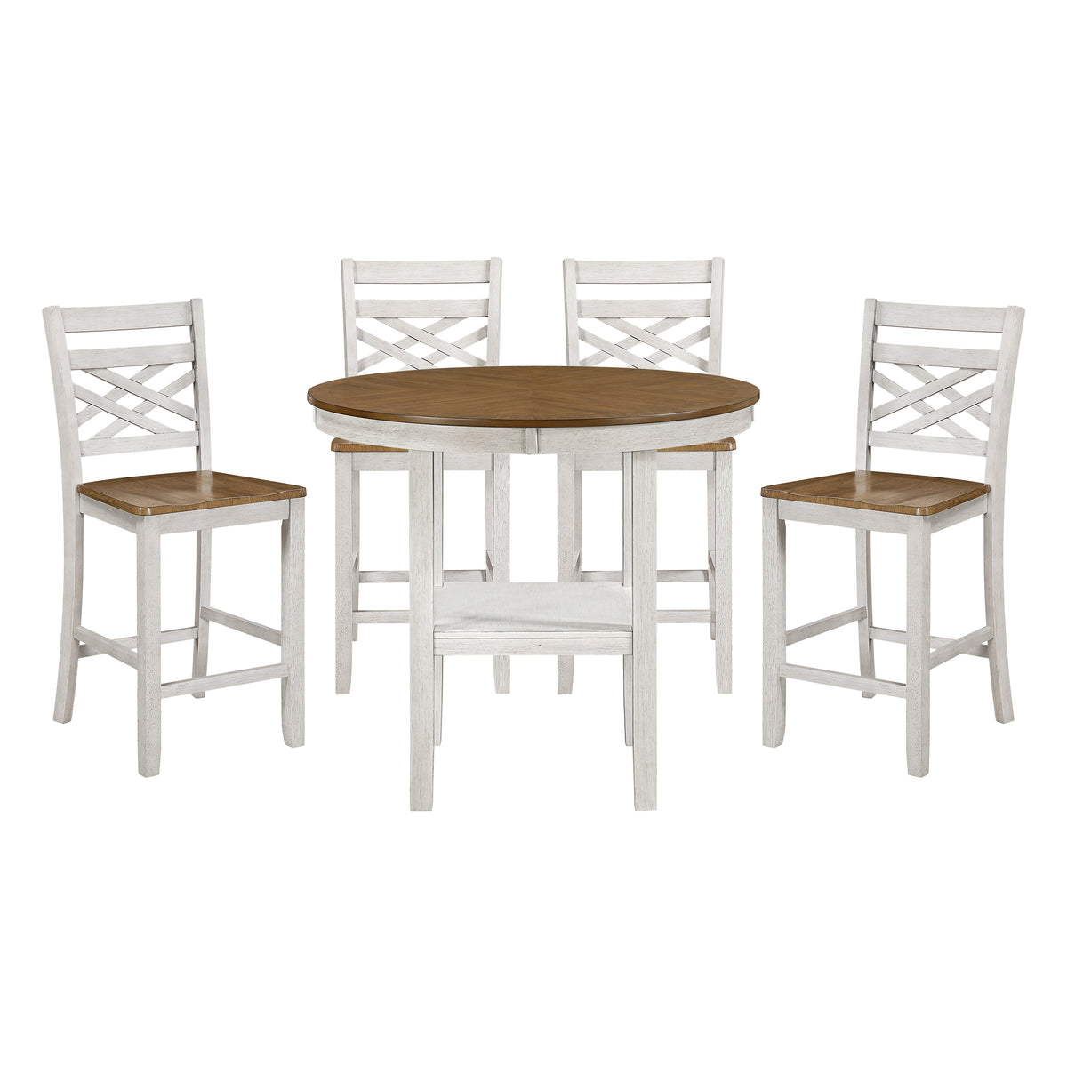 Tyler Beige 5-Piece Pack Counter Height Set - Ornate Home
