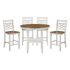 Tyler Beige 5-Piece Pack Counter Height Set - Ornate Home