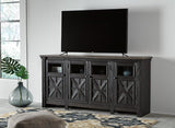 Tyler Creek Black/Gray 74" TV Stand (Online Special Price) - Ornate Home