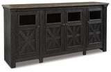 Tyler Creek Black/Gray 74" TV Stand (Online Special Price) - Ornate Home