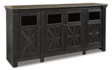 Tyler Creek Black/Gray 74" TV Stand (Online Special Price) - Ornate Home