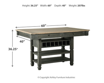 Tyler Creek Black/Gray Counter Height Dining Table - Ornate Home