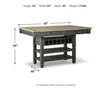 Tyler Creek Black/Gray Counter Height Dining Table and 2 Barstools (Online Special Price) - Ornate Home