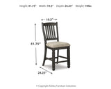 Tyler Creek Black/Gray Counter Height Dining Table and 2 Barstools (Online Special Price) - Ornate Home