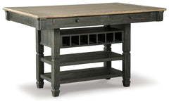 Tyler Creek Black/Gray Counter Height Dining Table and 2 Barstools - Ornate Home