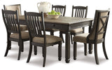 Tyler Creek Black/Gray Dining Table with 6 Chairs (Online Special Price) - Ornate Home