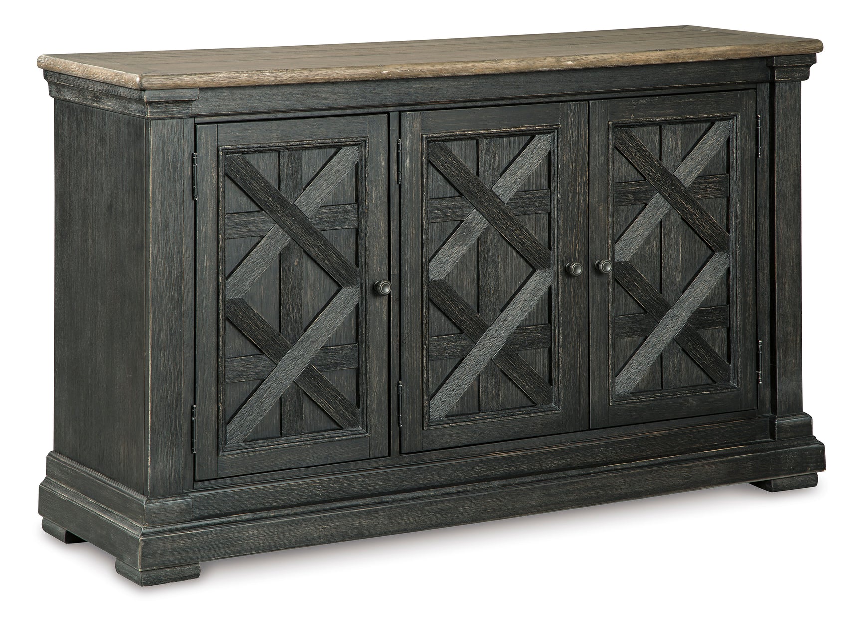 Tyler Creek Black/Gray Dining Table with 6 Chairs with Server (Online Special Price) - Ornate Home