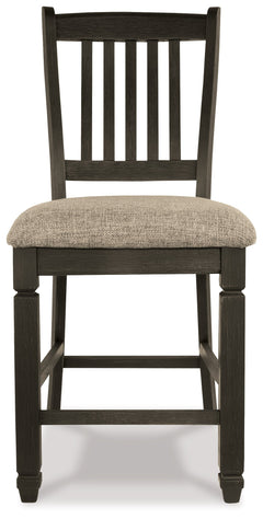 Tyler Creek Black/Grayish Brown Counter Height Dining Table and 6 Barstools with Server - Ornate Home