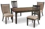 Tyler Creek Black/Grayish Brown Dining Table and 4 Chairs (Online Special Price) - Ornate Home
