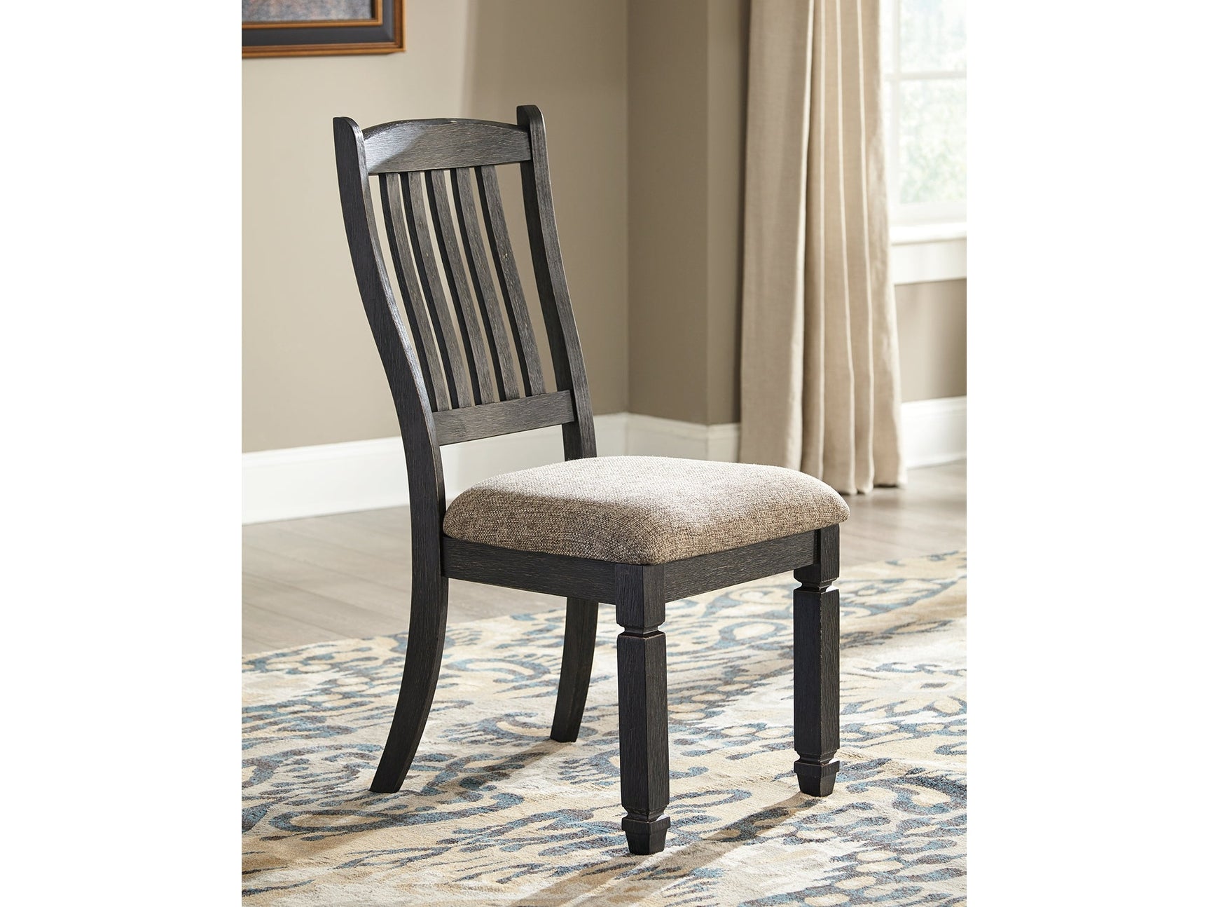 Tyler Creek Black/Grayish Brown Dining Table and 4 Chairs - Ornate Home