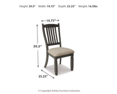 Tyler Creek Black/Grayish Brown Dining Table and 4 Chairs - Ornate Home