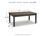 Tyler Creek Black/Grayish Brown Dining Table and 4 Chairs - Ornate Home