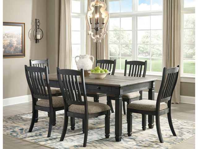 Tyler Creek Black/Grayish Brown Dining Table and 6 Chairs - Ornate Home