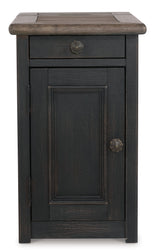 Tyler Creek Chairside End Table with USB Ports & Outlets (Online Special Price) - Ornate Home