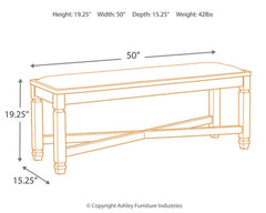 Tyler Creek Dining Bench - Ornate Home