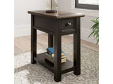 Tyler Creek Grayish Brown/Black Chairside End Table (Online Special Price) - Ornate Home