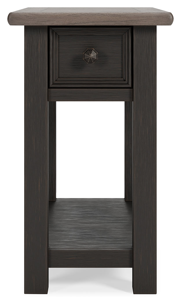 Tyler Creek Grayish Brown/Black Chairside End Table (Online Special Price) - Ornate Home