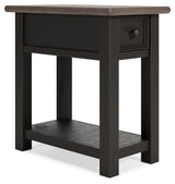 Tyler Creek Grayish Brown/Black Chairside End Table (Online Special Price) - Ornate Home