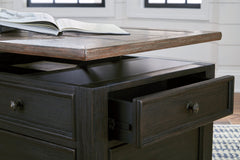 Tyler Creek Grayish Brown/Black Coffee Table and 2 Chairside End Tables - Ornate Home