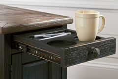 Tyler Creek Grayish Brown/Black Coffee Table and 2 Chairside End Tables - Ornate Home