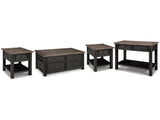 Tyler Creek Grayish Brown/Black Coffee Table and 2 End Tables with Console (Online Special Price) - Ornate Home