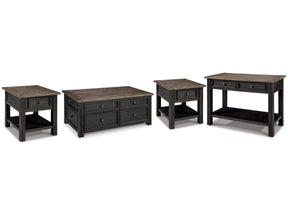 Tyler Creek Grayish Brown/Black Coffee Table and 2 End Tables with Console (Online Special Price) - Ornate Home