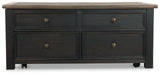 Tyler Creek Grayish Brown/Black Coffee Table and 2 End Tables with Console (Online Special Price) - Ornate Home