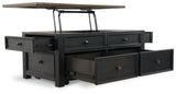 Tyler Creek Grayish Brown/Black Coffee Table and 2 End Tables with Console (Online Special Price) - Ornate Home