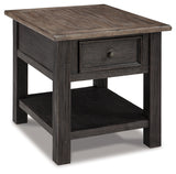 Tyler Creek Grayish Brown/Black Coffee Table and 2 End Tables with Console - Ornate Home