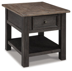 Tyler Creek Grayish Brown/Black Coffee Table and 2 End Tables with Console - Ornate Home