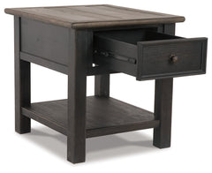 Tyler Creek Grayish Brown/Black Coffee Table and 2 End Tables with Console - Ornate Home