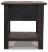 Tyler Creek Grayish Brown/Black Coffee Table and 2 End Tables with Console - Ornate Home