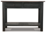 Tyler Creek Grayish Brown/Black Coffee Table and 2 End Tables with Console - Ornate Home