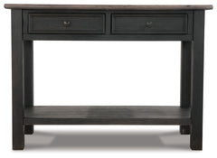 Tyler Creek Grayish Brown/Black Coffee Table and 2 End Tables with Console - Ornate Home