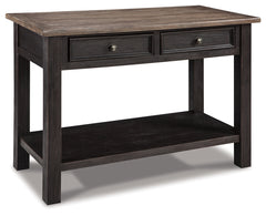 Tyler Creek Grayish Brown/Black Coffee Table and 2 End Tables with Console - Ornate Home