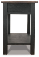 Tyler Creek Grayish Brown/Black Coffee Table and 2 End Tables with Console - Ornate Home