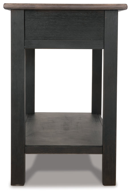 Tyler Creek Grayish Brown/Black Coffee Table and 2 End Tables with Console - Ornate Home